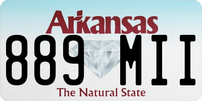 AR license plate 889MII