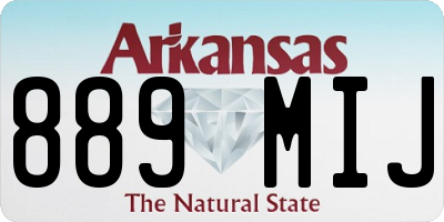 AR license plate 889MIJ
