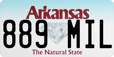 AR license plate 889MIL