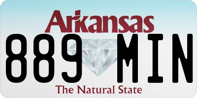 AR license plate 889MIN