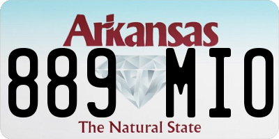 AR license plate 889MIO