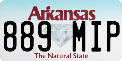 AR license plate 889MIP