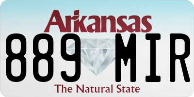 AR license plate 889MIR