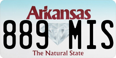AR license plate 889MIS