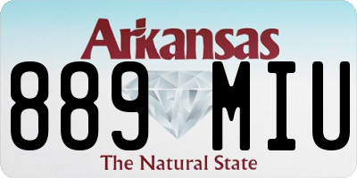 AR license plate 889MIU