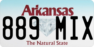 AR license plate 889MIX