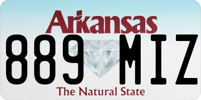 AR license plate 889MIZ
