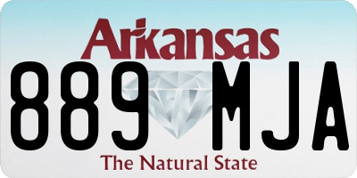 AR license plate 889MJA