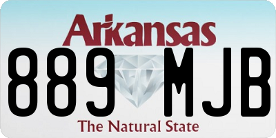 AR license plate 889MJB