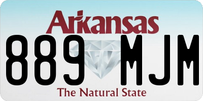 AR license plate 889MJM