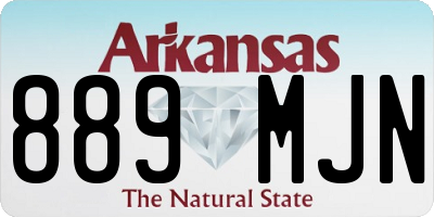 AR license plate 889MJN