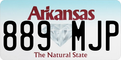 AR license plate 889MJP