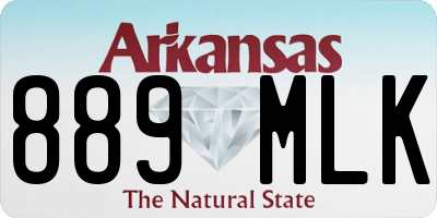 AR license plate 889MLK