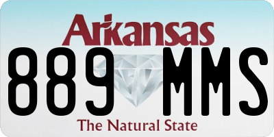 AR license plate 889MMS