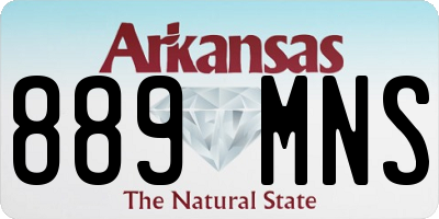 AR license plate 889MNS