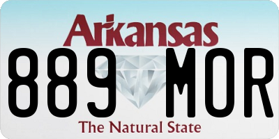 AR license plate 889MOR