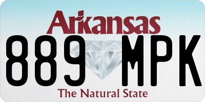 AR license plate 889MPK