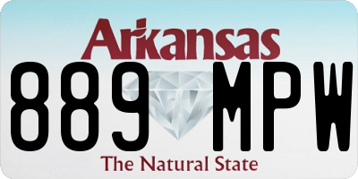 AR license plate 889MPW