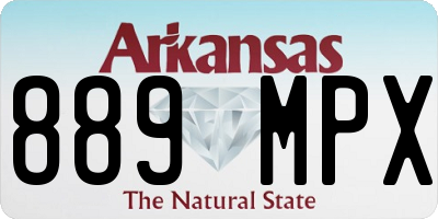 AR license plate 889MPX