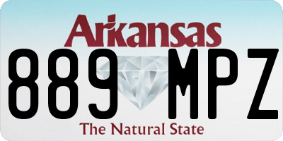 AR license plate 889MPZ