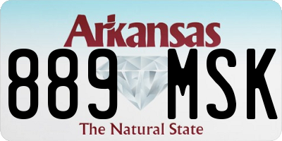 AR license plate 889MSK