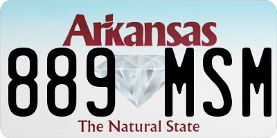 AR license plate 889MSM