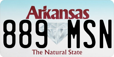 AR license plate 889MSN