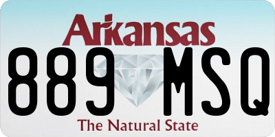 AR license plate 889MSQ
