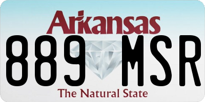 AR license plate 889MSR