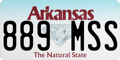 AR license plate 889MSS