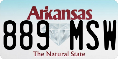 AR license plate 889MSW