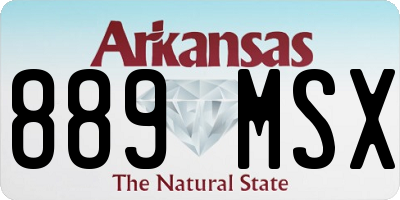 AR license plate 889MSX