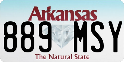 AR license plate 889MSY