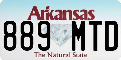 AR license plate 889MTD