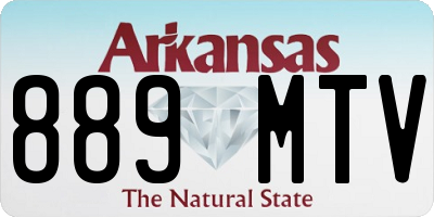 AR license plate 889MTV