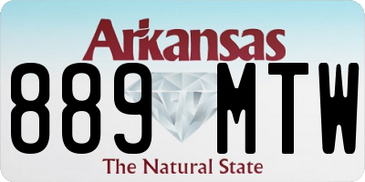 AR license plate 889MTW