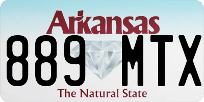 AR license plate 889MTX