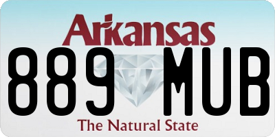 AR license plate 889MUB