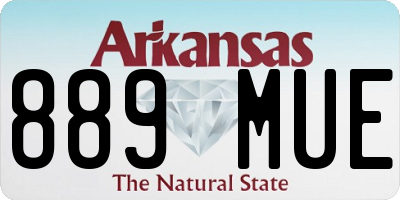 AR license plate 889MUE