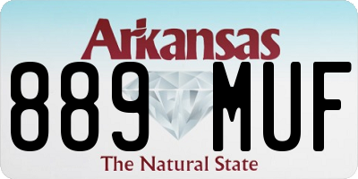 AR license plate 889MUF