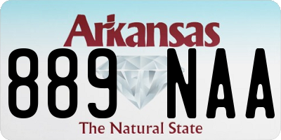 AR license plate 889NAA