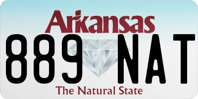 AR license plate 889NAT