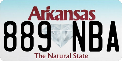 AR license plate 889NBA