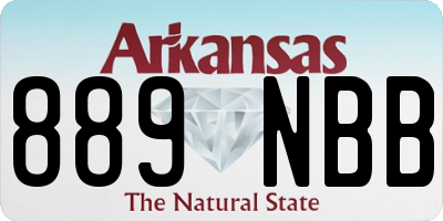 AR license plate 889NBB