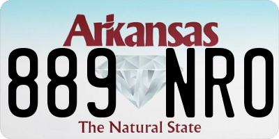 AR license plate 889NRO