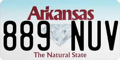 AR license plate 889NUV
