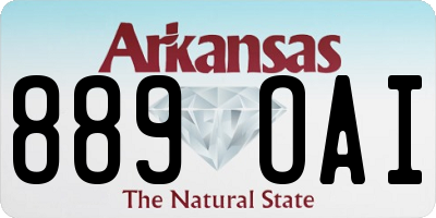 AR license plate 889OAI