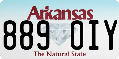 AR license plate 889OIY