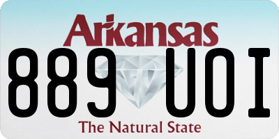 AR license plate 889UOI