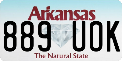 AR license plate 889UOK